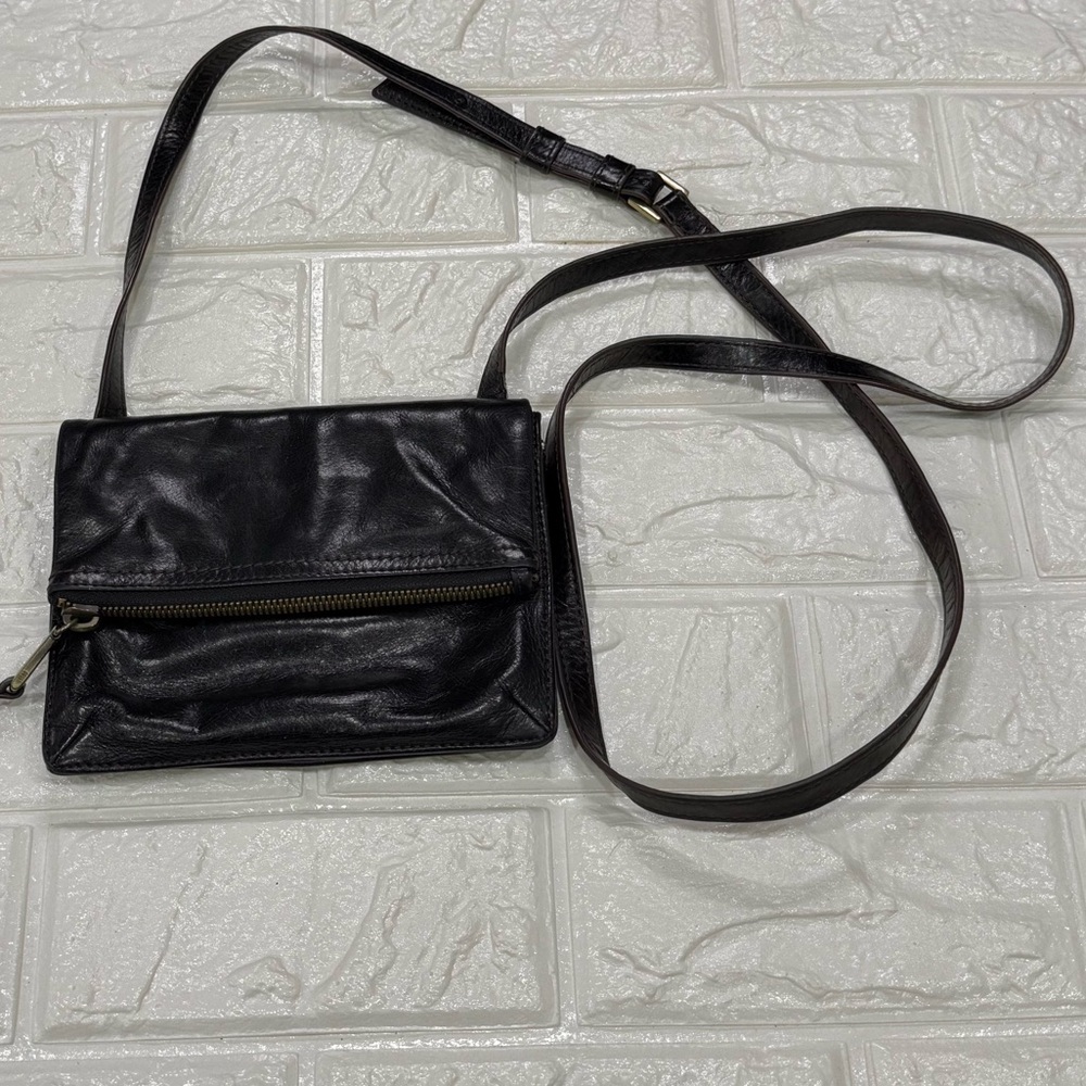 HOBO Black Leather Crossbody Bag